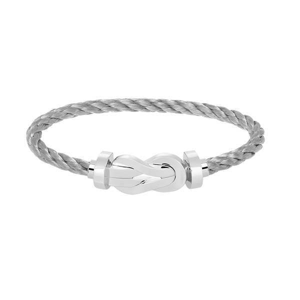 ˇStreet JewelryˇCHANCE LARGE 8 FIGURE BUCKLE NO DIAMOND BRACELET SILVER