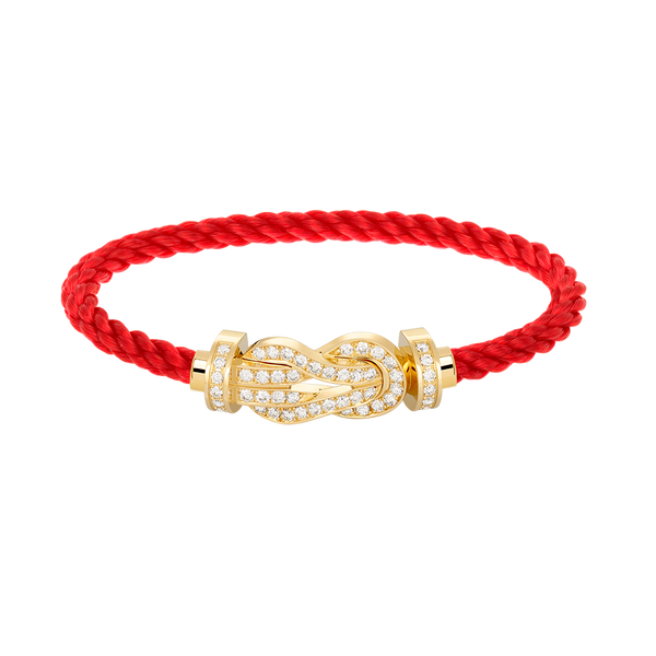 ˇStreet JewelryˇCHANCE LARGE 8 FIGURE BUCKLE FULLDIAMOND BRACELET GOLD