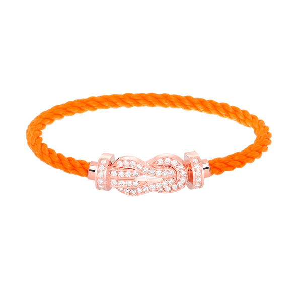 ˇStreet JewelryˇCHANCE LARGE 8 FIGURE BUCKLE FULL DIAMOND BRACELET ROSE GOLD