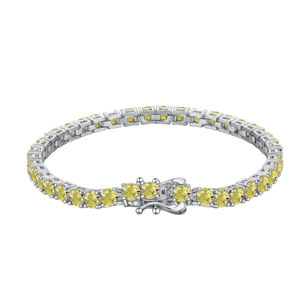 ˇStreet JewelryˇOrnate Dazzling Round Cut Tennis Bracelet
