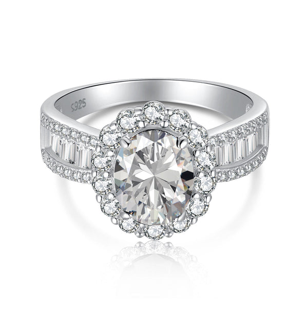 ˇStreet Jewelryˇ1.5 Carat Dazzling Charming Oval Cut Banquet Ring