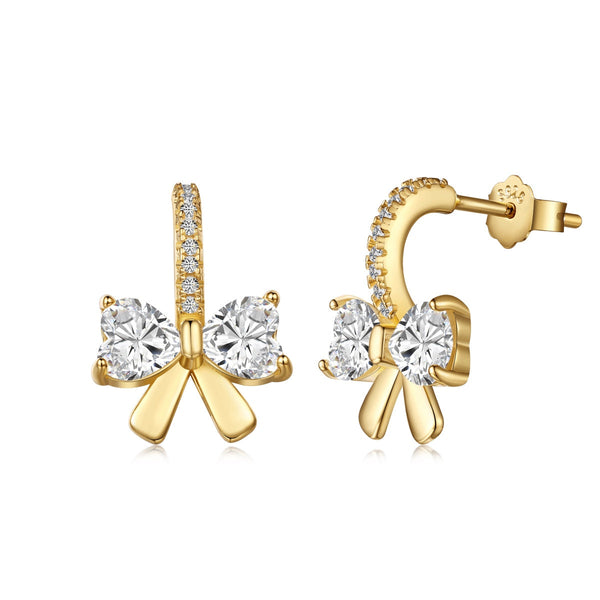 ˇStreet JewelryˇExquisite Earrings With Heart-Shaped Bow Design