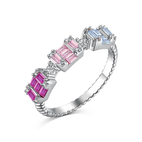 ˇStreet JewelryˇUnique Colorful Emerald Cut Party Ring