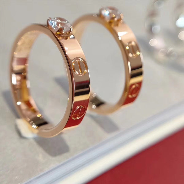 ˇStreet JewelryˇLOVE RING 3.6MM 1 BIG DIAMOND