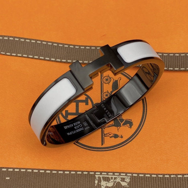 ˇStreet JewelryˇH BRACELET 12MM BLACK WHITE CERAMIC