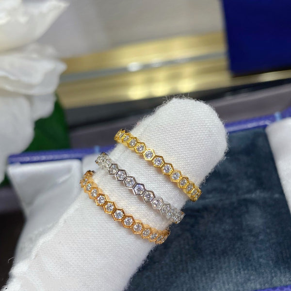 ˇStreet JewelryˇBEE LOVE DIAMOND PAVED SMALL RING