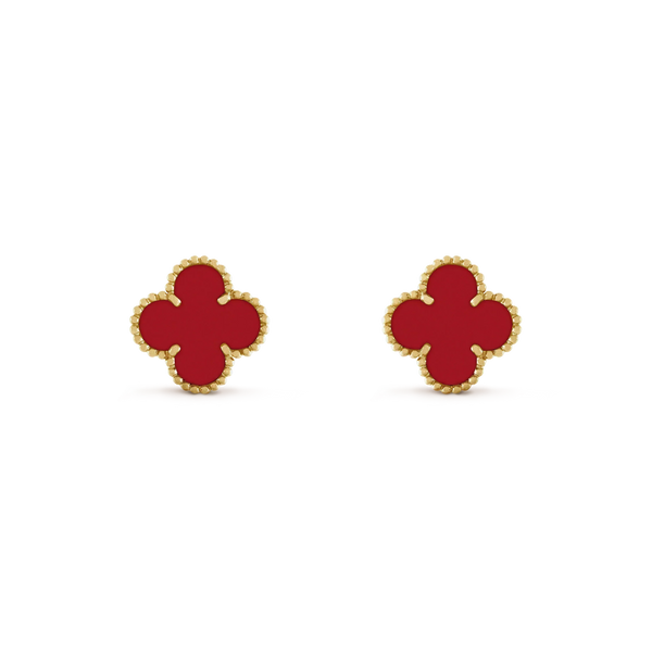 ˇStreet JewelryˇCLOVER MINI 9.5MM CARNELIAN EARRINGS