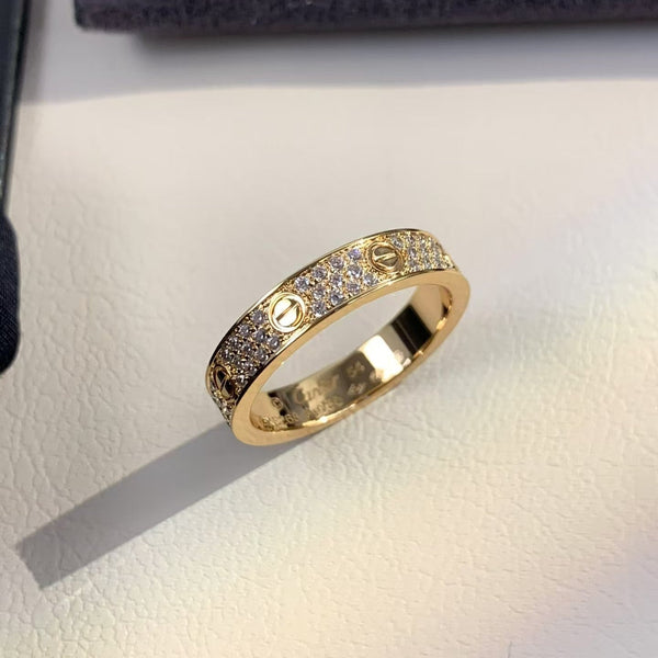 ˇStreet JewelryˇLOVE RING 3.6MM DIAMOND PAVED