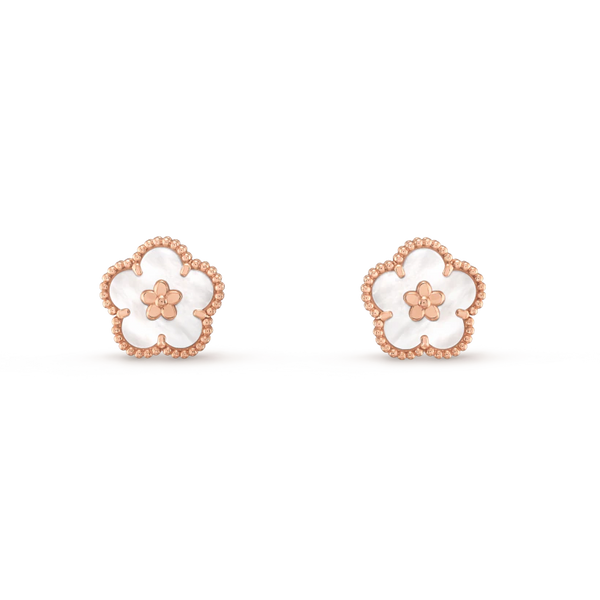 ˇStreet JewelryˇLUCKY PINK GOLD WHITE MOP EARRINGS