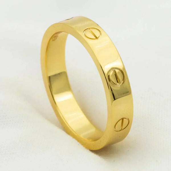 ˇStreet JewelryˇLOVE RING 4MM 1 DIAMOND GOLD