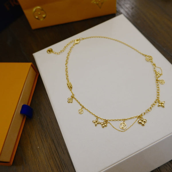 ˇStreet JewelryˇBLOOMING SUPPLE NECKLACE BRASS