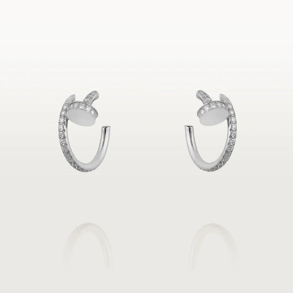 ˇStreet JewelryˇJUSTE EARRINGS 12.75MM SILVER DIAMOND