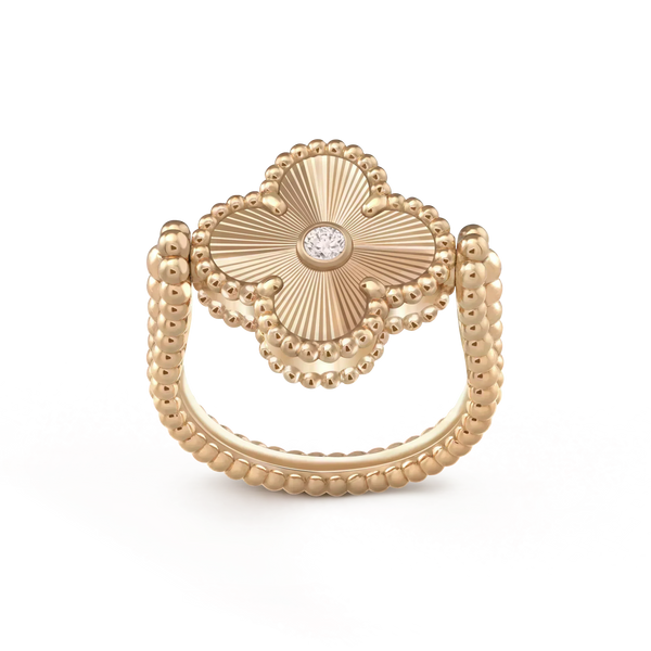 ˇStreet JewelryˇCLOVER RIVERSIBLE ROSE GOLD RING