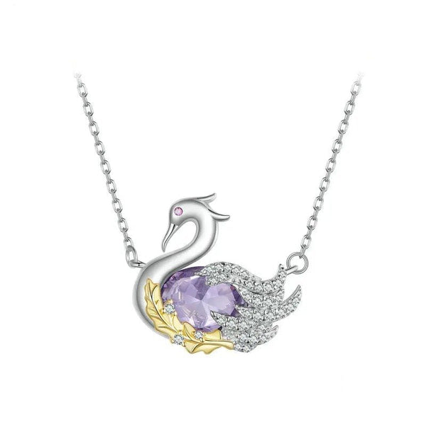 [STREET]Cute Swan Pendant Necklace for Women