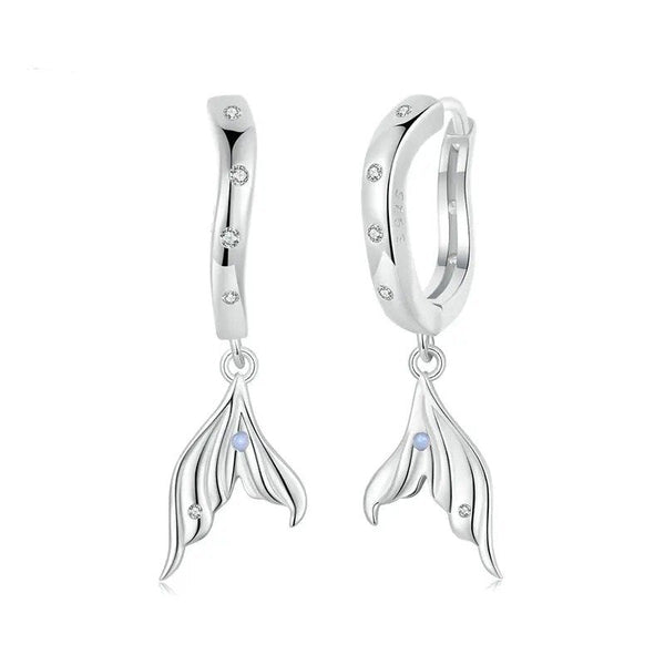 [STREET]Dainty Gold Plated Earring Hypoallergenic Fish Tail Earring