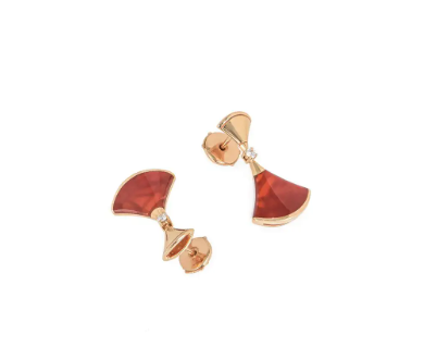 ˇStreet JewelryˇDREAM Carnelian PINK GOLD EARRINGS