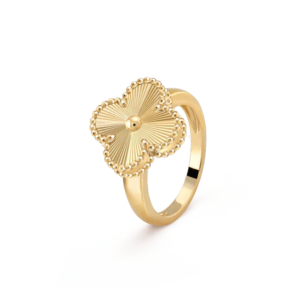 ˇStreet JewelryˇCLOVER GOLD RING