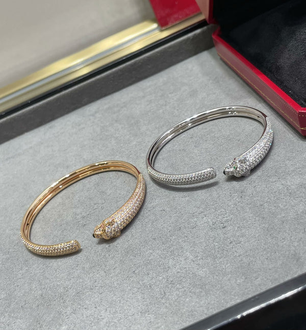 ˇStreet JewelryˇPANTHERE FULL DIAMOND OPEN BRACELET
